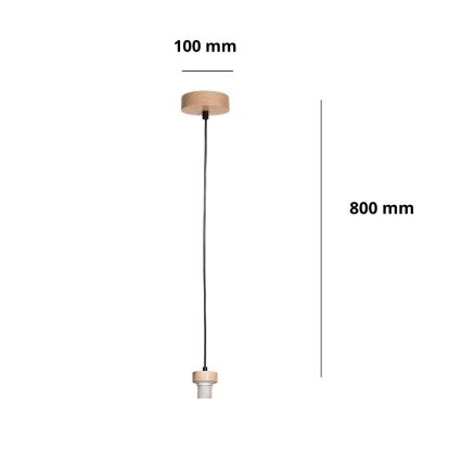 Brilagi - Kabl za napajanje PARTY 1xE27/60W/230V Ø 10 cm hrast