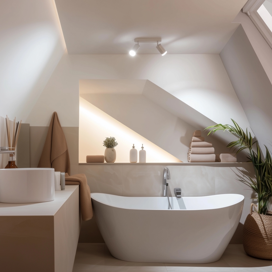 Brilagi - Kupatilska spot svetiljka SELE 2xGU10/30W/230V IP44 bela