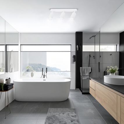 Brilagi - Kupatilska spot svetiljka SELE 3xGU10/30W/230V IP44 bela