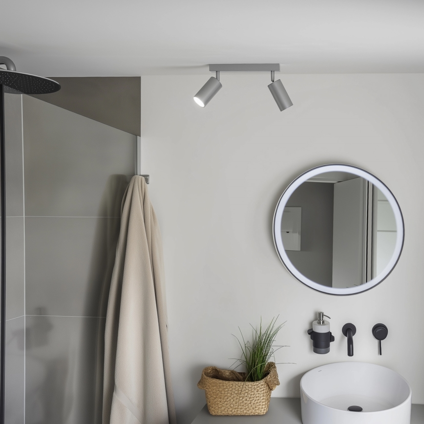 Brilagi - Kupatilsko spot svetlo SELE 2xGU10/30W/230V IP44 srebrno