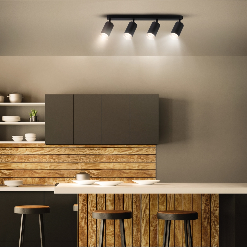 Brilagi - Kupatilsko spot svetlo SELE 4xGU10/30W/230V IP44 crna