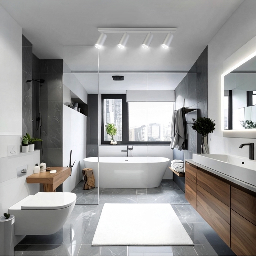 Brilagi - Kupatilsko spot svetlo SELE 4xGU10/30W/230V IP44 srebrno