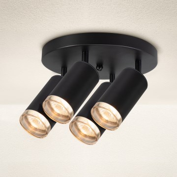 Brilagi - Kupatilsko spot svetlo SELE AQUA 4xGU10/30W/230V IP44 crna