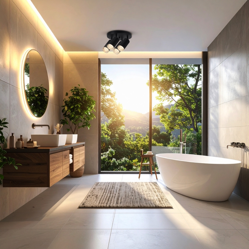 Brilagi - Kupatilsko spot svetlo SELE AQUA 4xGU10/30W/230V IP44 crna