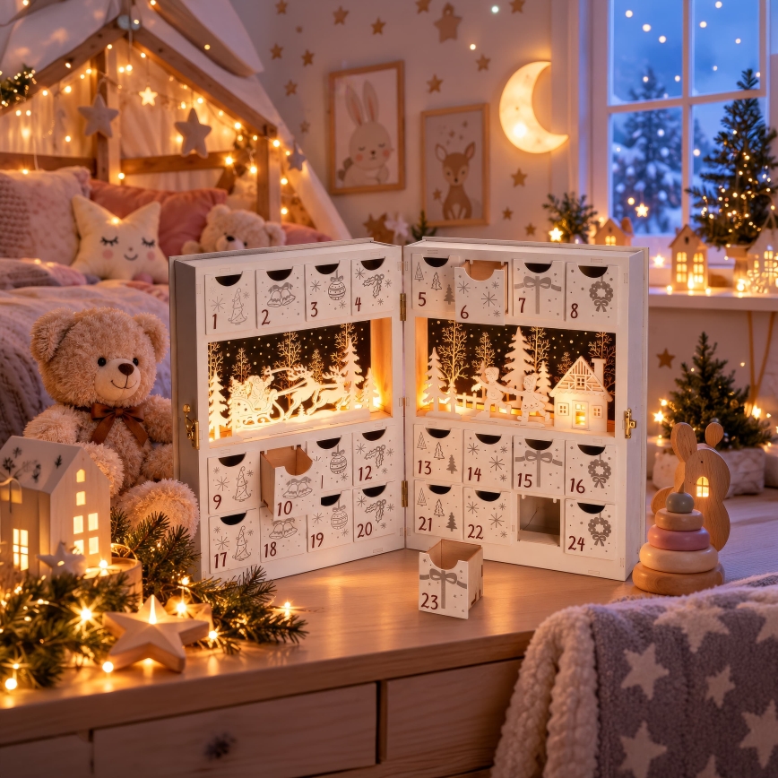 BRILAGI - LED adventski kalendar LED/2xAA
