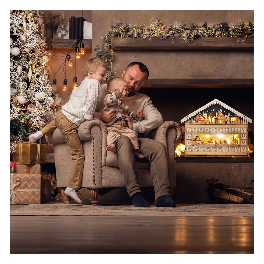 Brilagi - LED adventski kalendar LED/2xAA u obliku bora