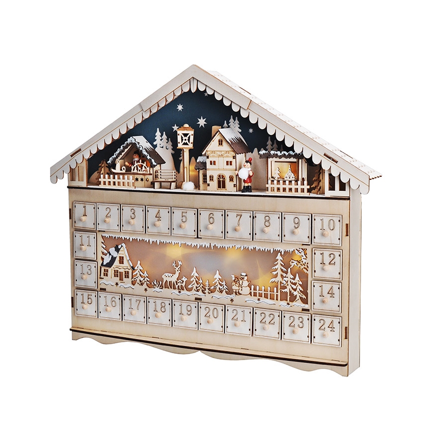 Brilagi - LED adventski kalendar LED/2xAA u obliku bora