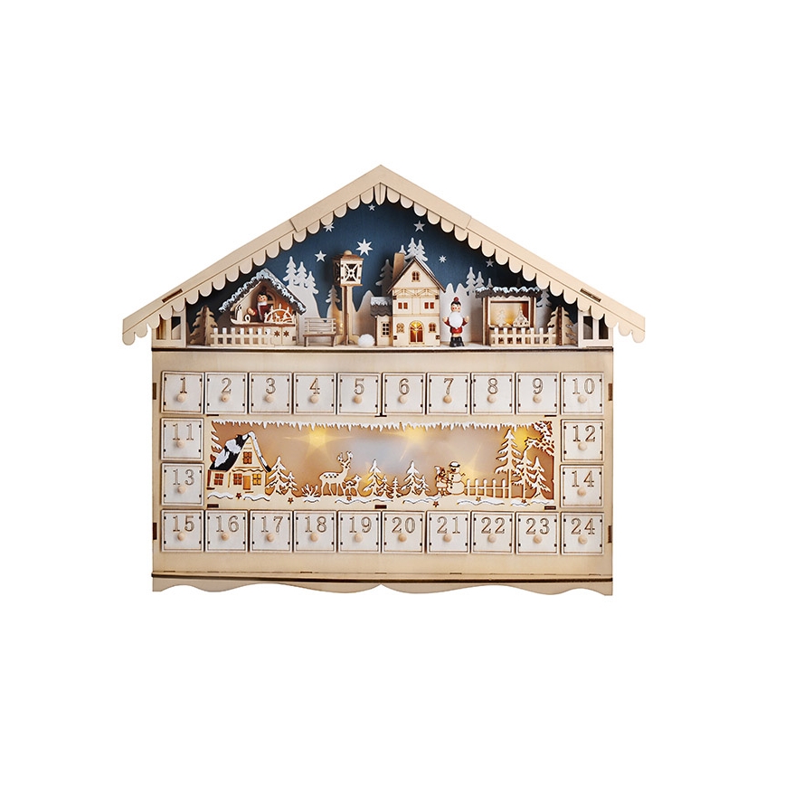 Brilagi - LED adventski kalendar LED/2xAA u obliku bora
