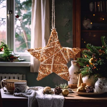 Brilagi - LED božićna dekoracija LED/2xAA 30x28 cm zvezda