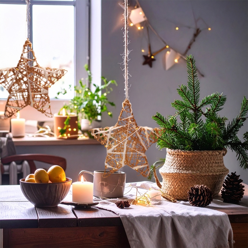 Brilagi - LED božićna dekoracija LED/2xAA 30x28 cm zvezda