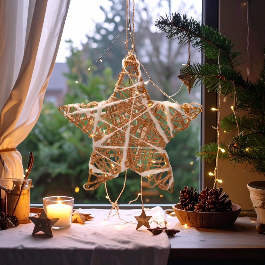 Brilagi - LED božićna dekoracija LED/2xAA 30x28 cm zvezda