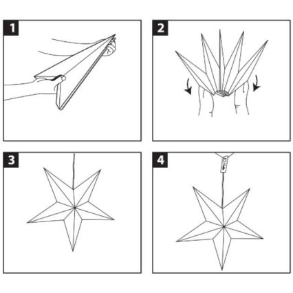 Brilagi - LED božićna dekoracija LED/2xAA 70 cm zvezda