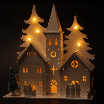 Brilagi - LED božićna dekoracija LED/2xAA crkvica