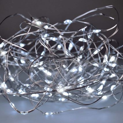 BRILAGI - LED božićna girlanda 100xLED/3xAA 10m hladno bela