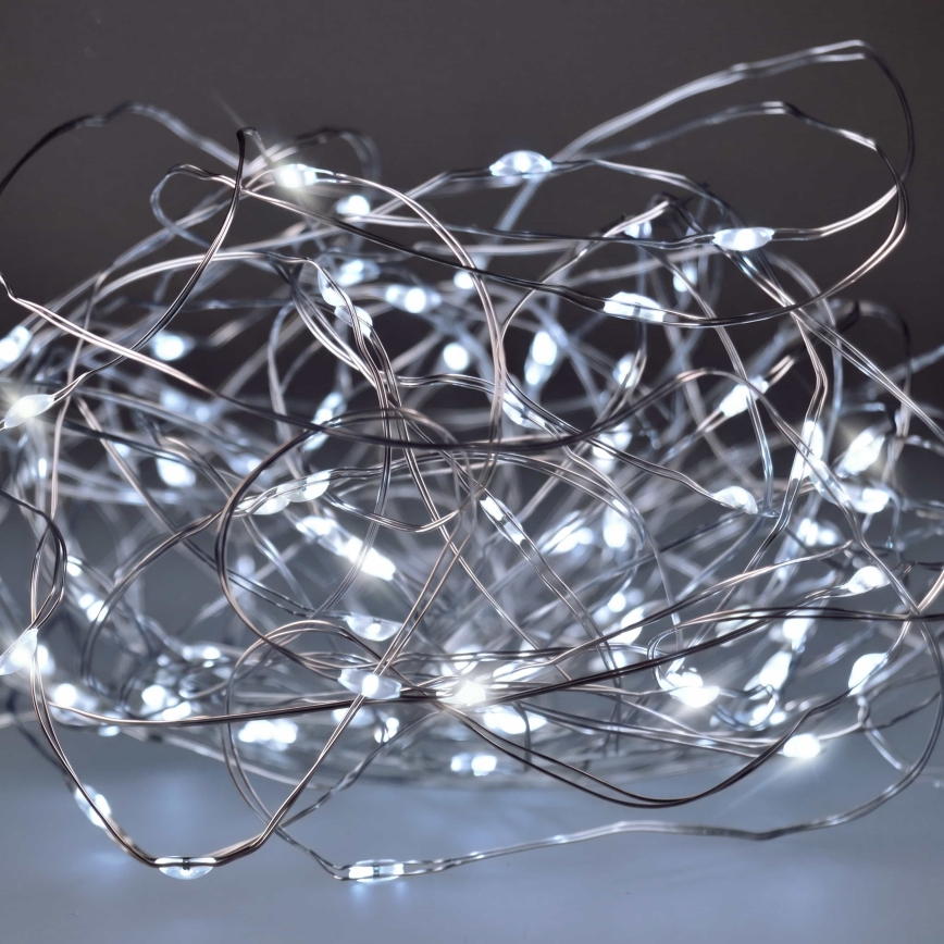 BRILAGI - LED božićna girlanda 100xLED/3xAA 10m hladno bela