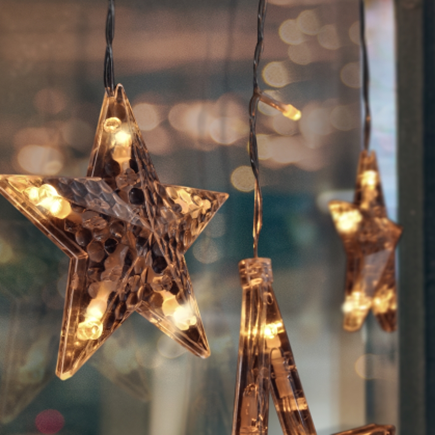 Brilagi - LED božićna spoljašnja zavesa 77xLED/3xAA/USB 1,8m IP44 topla bela