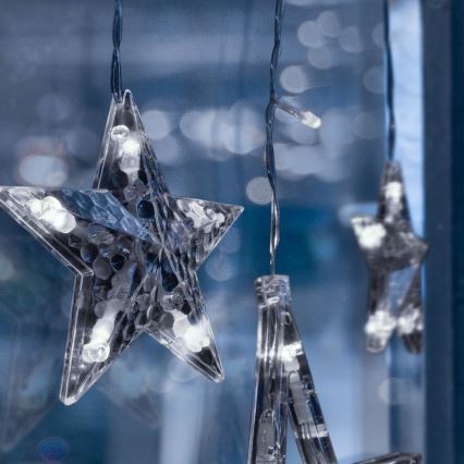 Brilagi - LED božićna zavesa 77xLED/3xAA/USB 1,8m hladna bela