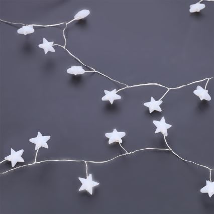 Brilagi - LED božićni niz 40xLED/3xAA 1,8m tople bele zvezde