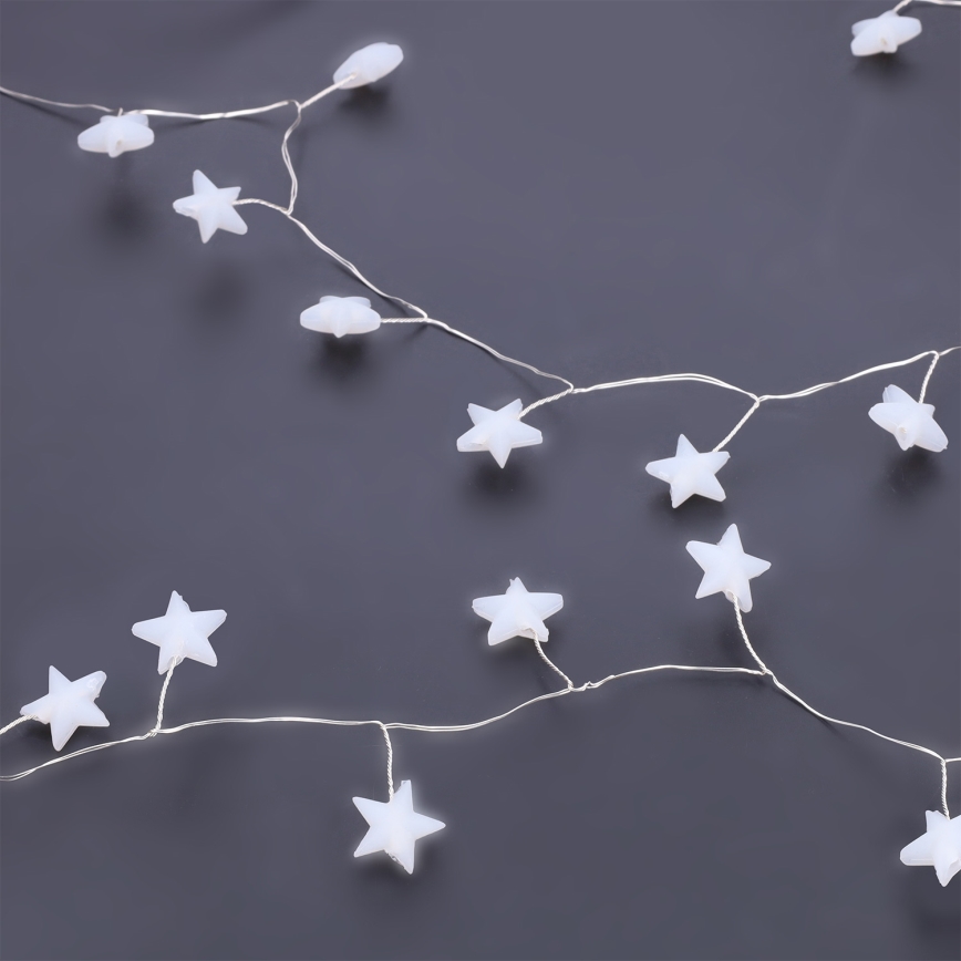 Brilagi - LED božićni niz 40xLED/3xAA 1,8m tople bele zvezde