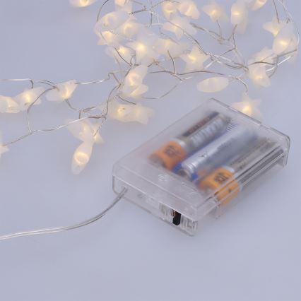 Brilagi - LED božićni niz 40xLED/3xAA 1,8m tople bele zvezde