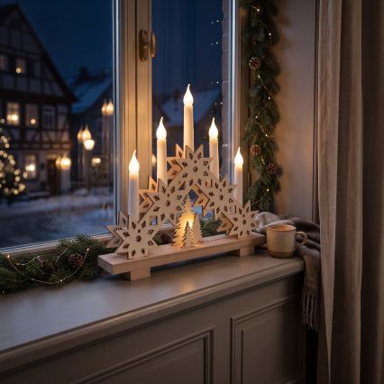 BRILAGI - LED Božićni svećnjak 5xLED/2xAA bež