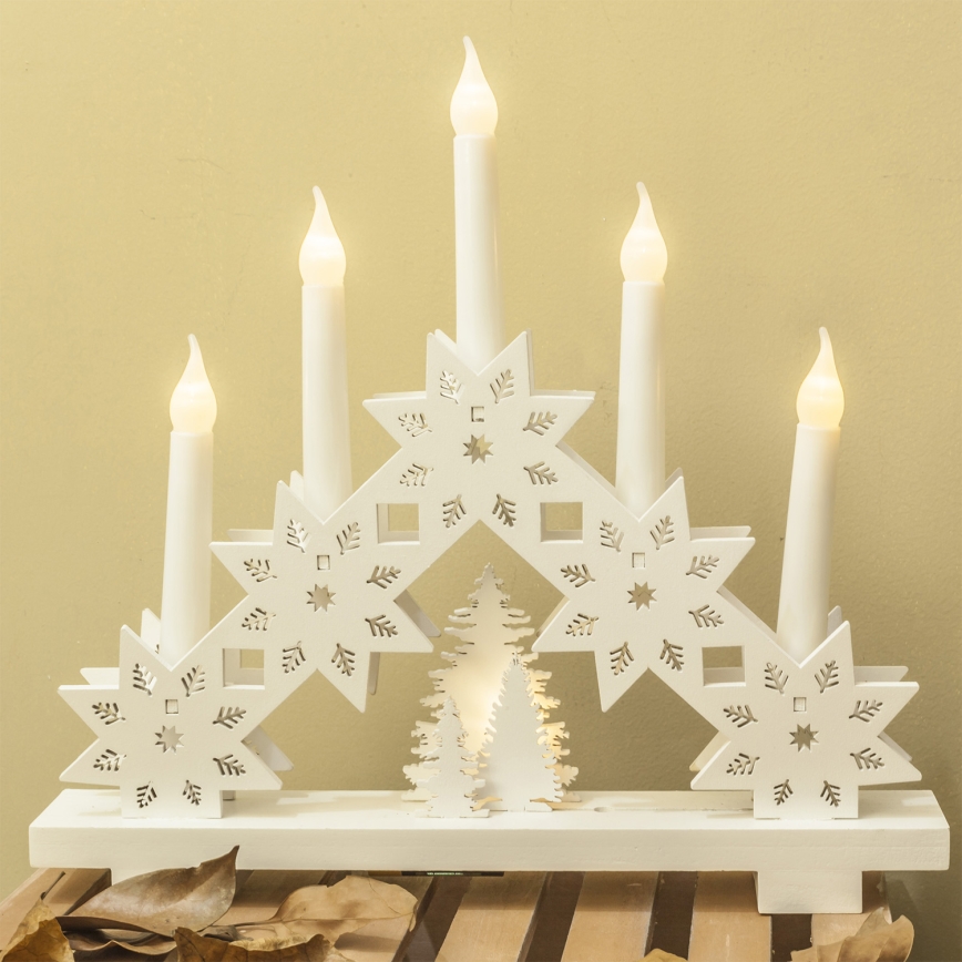 Brilagi - LED božićni svećnjak 5xLED/2xAA