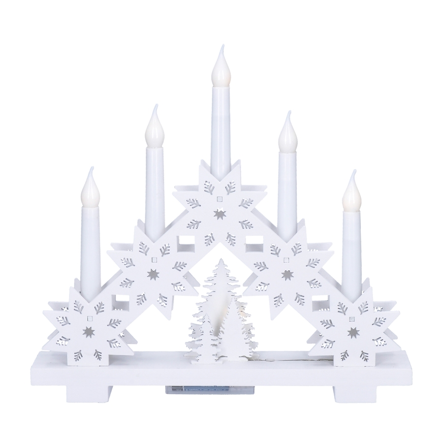 Brilagi - LED božićni svećnjak 5xLED/2xAA