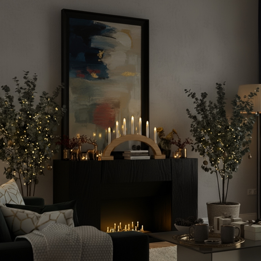 Brilagi - LED Božićni svećnjak 7xLED/2xAA 28x45 cm