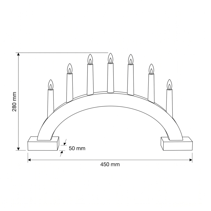 BRILAGI - LED božićni svećnjak 7xLED/2xAA beo