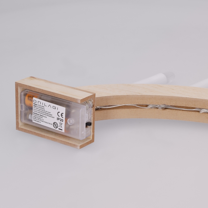 BRILAGI - LED božićni svećnjak 7xLED/2xAA bež/bela