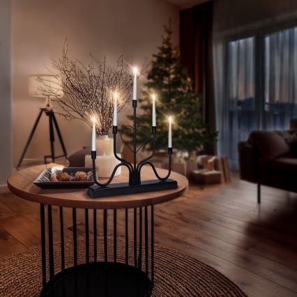 Brilagi - LED božićni svećnjak LED/2xAA crni