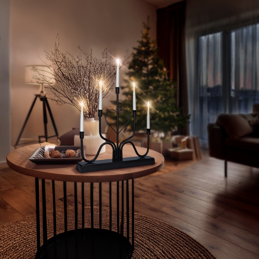 Brilagi - LED božićni svećnjak LED/2xAA crni