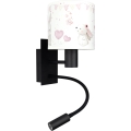 BRILAGI - LED Dečija fleksibilna zidna lampa BOBO 1xE27/25W/230V + LED/3W crna/krem/zečići