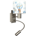 BRILAGI - LED dečija fleksibilna zidna lampa BOBO 1xE27/25W/230V + LED/3W mat hrom/bela/plava/medvedići