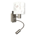 BRILAGI - LED dečija fleksibilna zidna lampa BOBO 1xE27/25W/230V + LED/3W mat hrom/bela/zečići