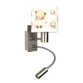 BRILAGI - LED dečija fleksibilna zidna lampa BOBO 1xE27/25W/230V + LED/3W matni hrom/bela/medvedići