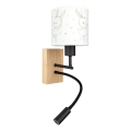 Brilagi - LED dečija fleksibilna zidna lampa BOBO WOOD 1xE27/25W/230V + LED/3W hrast/crna/bela/zečići