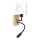 Brilagi - LED dečija savijajuća zidna lampa BOBO WOOD 1xE27/25W/230V + LED/3W hrast/crna/bela/zečići