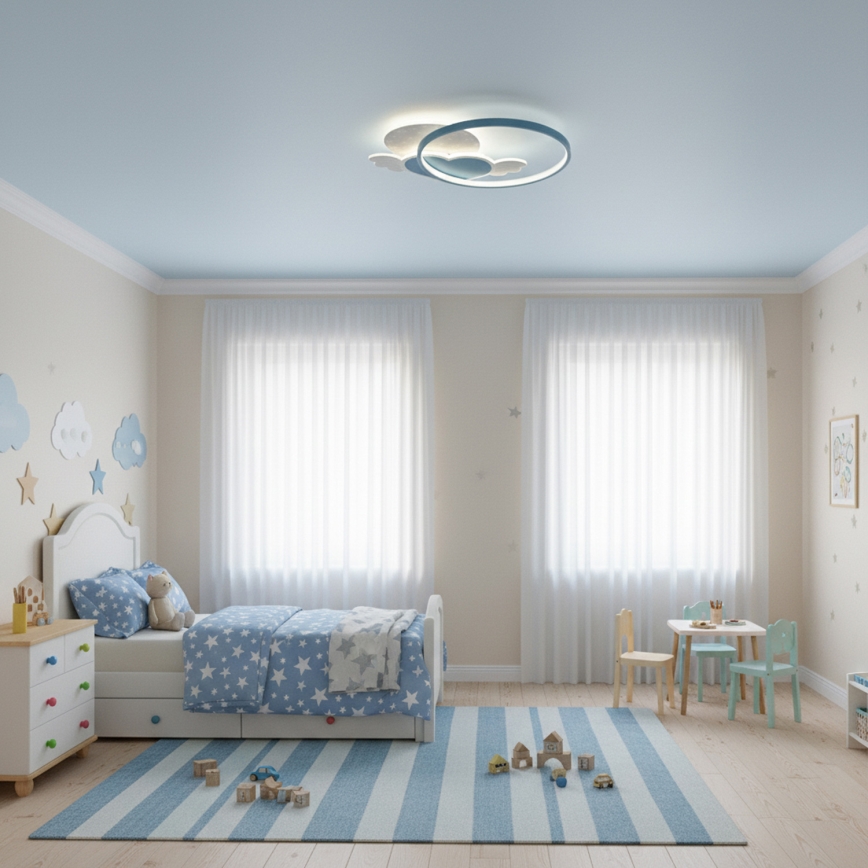 Brilagi - LED dečije plafonsko svetlo LOVE LED/48W/230V 3000/4500/6000K plavo