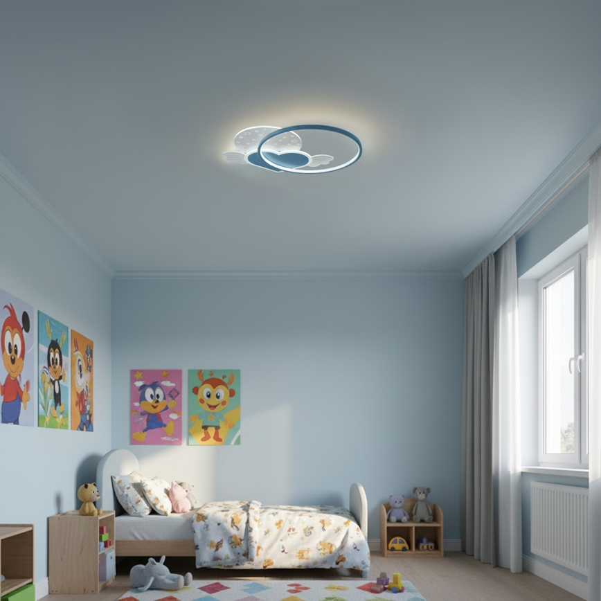 Brilagi - LED dečije plafonsko svetlo LOVE LED/48W/230V 3000/4500/6000K plavo