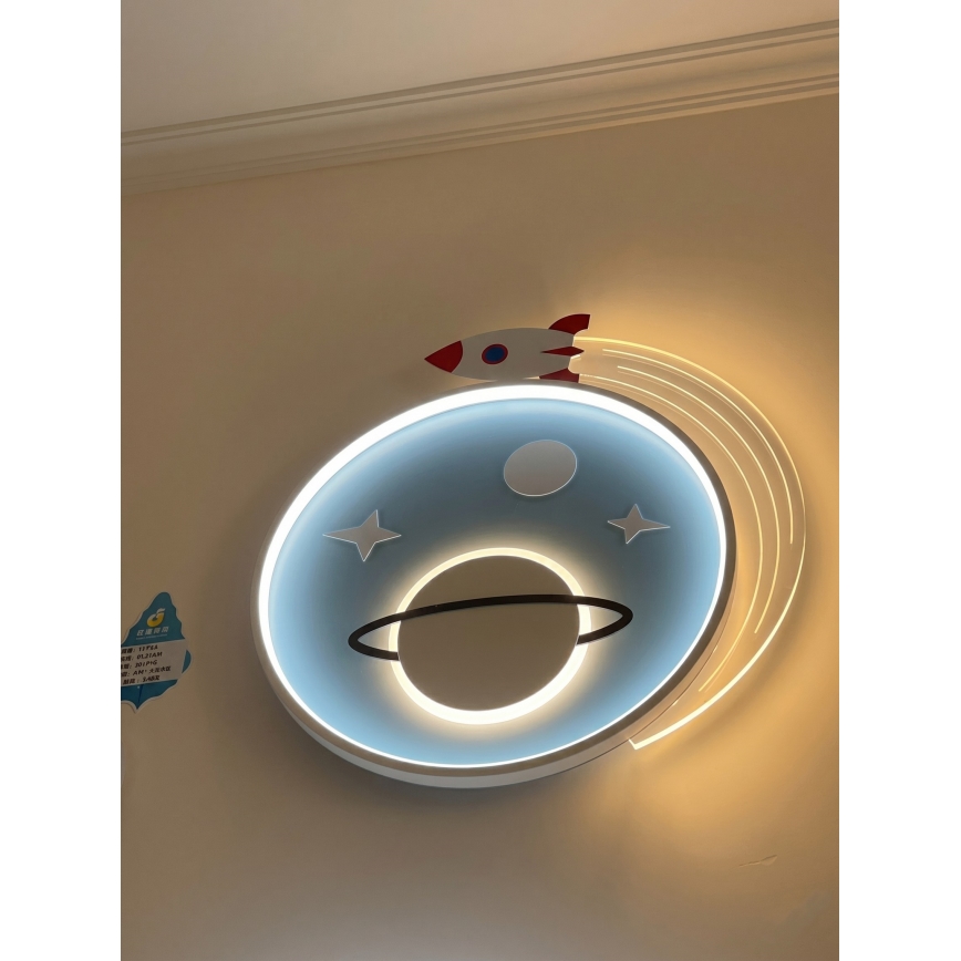 Brilagi - LED dečije plafonsko svetlo STARSHIP LED/64W/230V 3000/4500/6000K plavo