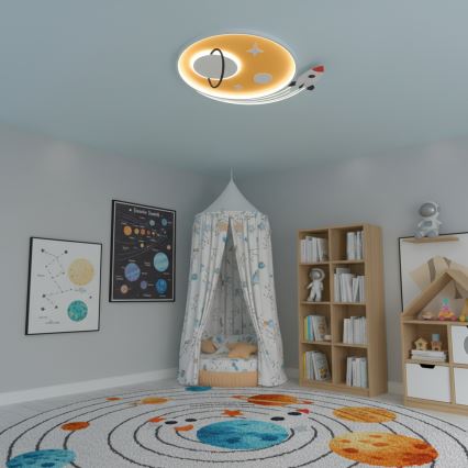 Brilagi - LED dečije plafonsko svetlo STARSHIP LED/64W/230V 3000/4500/6000K žuta