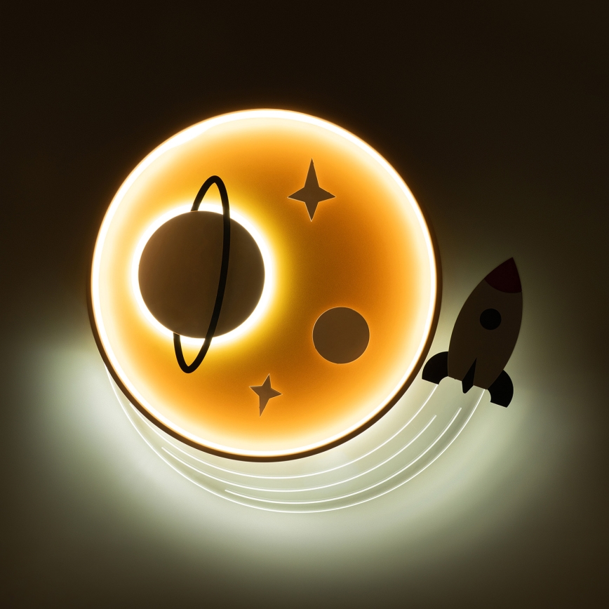Brilagi - LED dečije plafonsko svetlo STARSHIP LED/64W/230V 3000/4500/6000K žuta