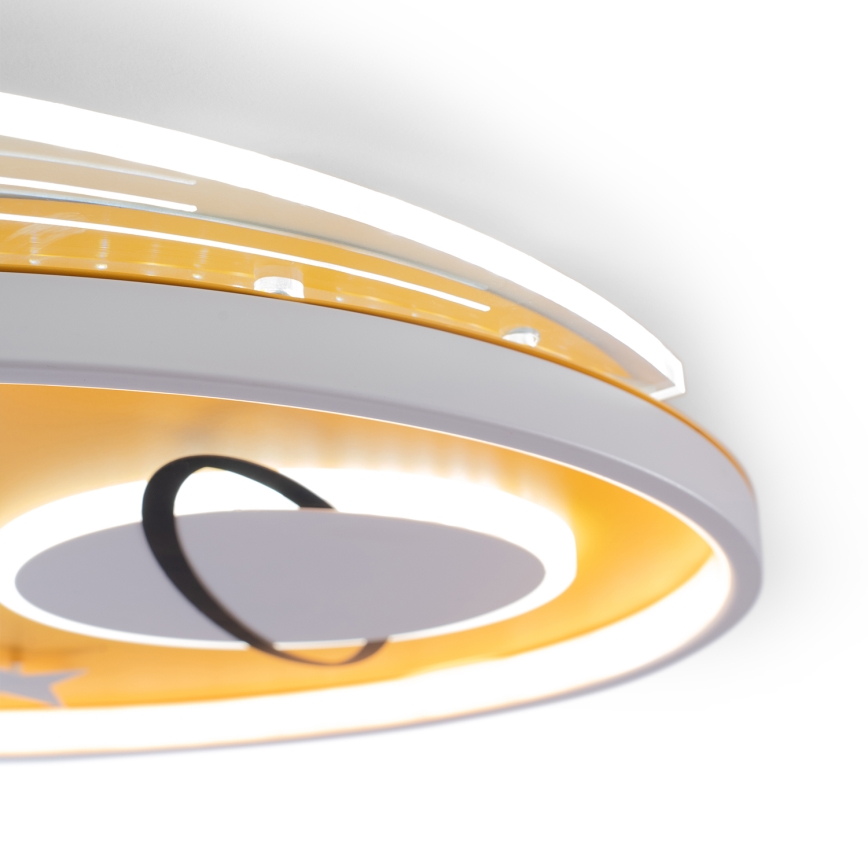 Brilagi - LED dečije plafonsko svetlo STARSHIP LED/64W/230V 3000/4500/6000K žuta