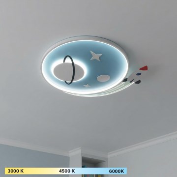 Brilagi -LED Dečije plafonsko svetlo STARSHIP LED/64W/230V 3000/4500K plavo