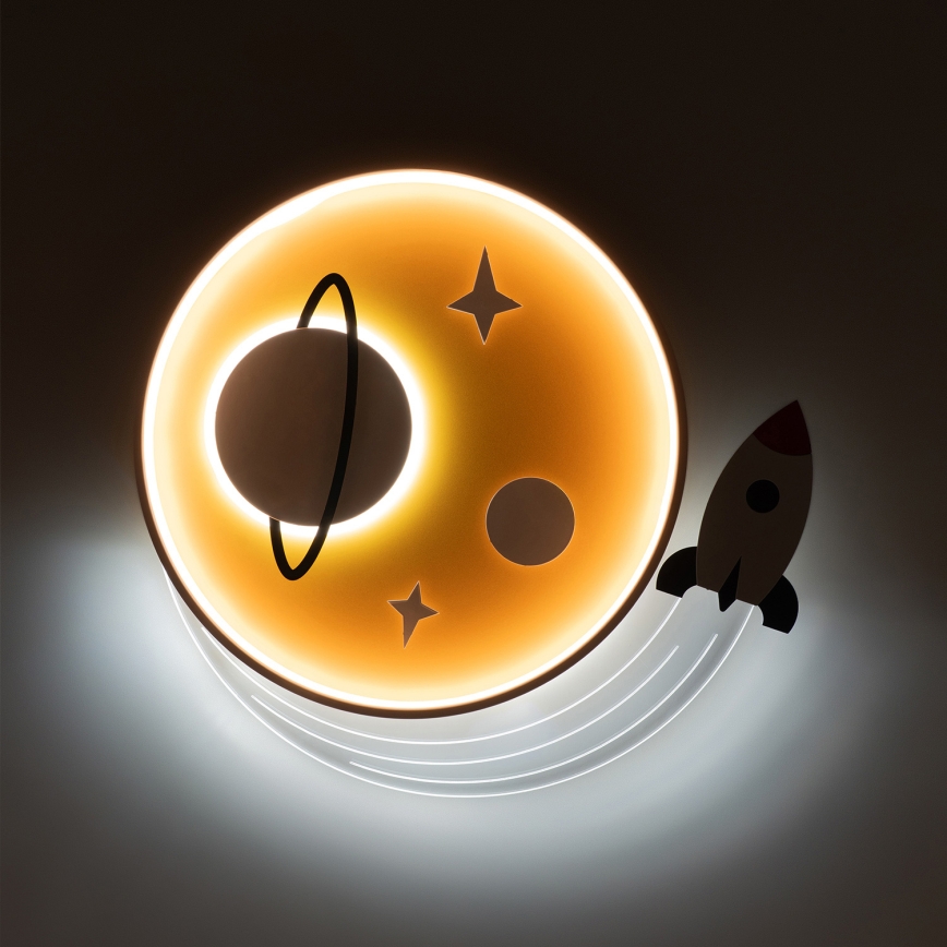 Brilagi -LED Dečije plafonsko svetlo STARSHIP LED/64W/230V 3000/4500K žuta