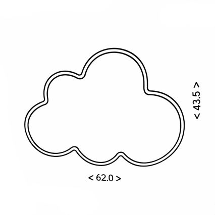 Brilagi - LED dečije stropno svetlo CLOUD LED/54W/230V bela