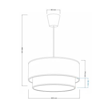 Brilagi - LED dečiji luster na sajli BOBO 1xE27/10W/230V prečnik 40 cm krem/siva/zečići