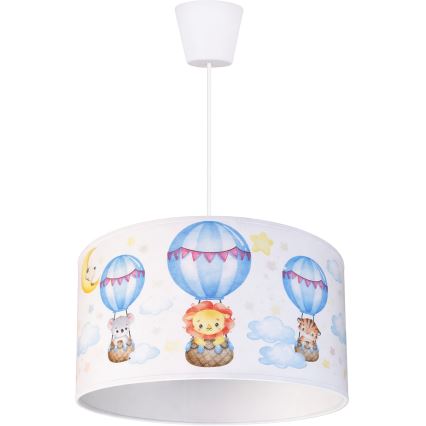 Brilagi - LED dečiji luster na sajli BOBO 1xE27/10W/230V prečnik 35 cm bela/životinjice