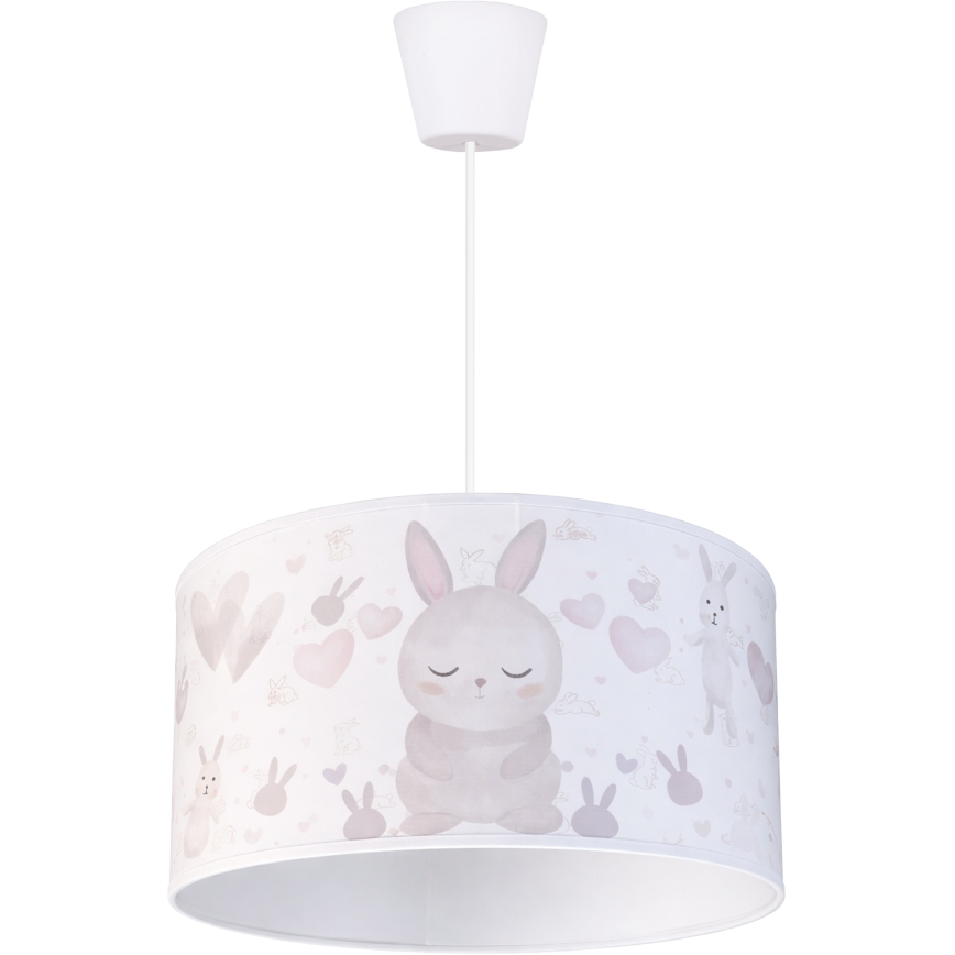 Brilagi - LED dečiji luster na sajli BOBO 1xE27/60W/230V prečnik 35 cm bela/zečići